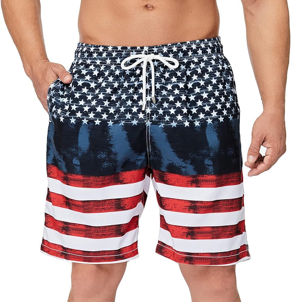 Men’s Swim Trunks Big and Tall Quick Dry Soft Mesh Lining | Amazon (US)