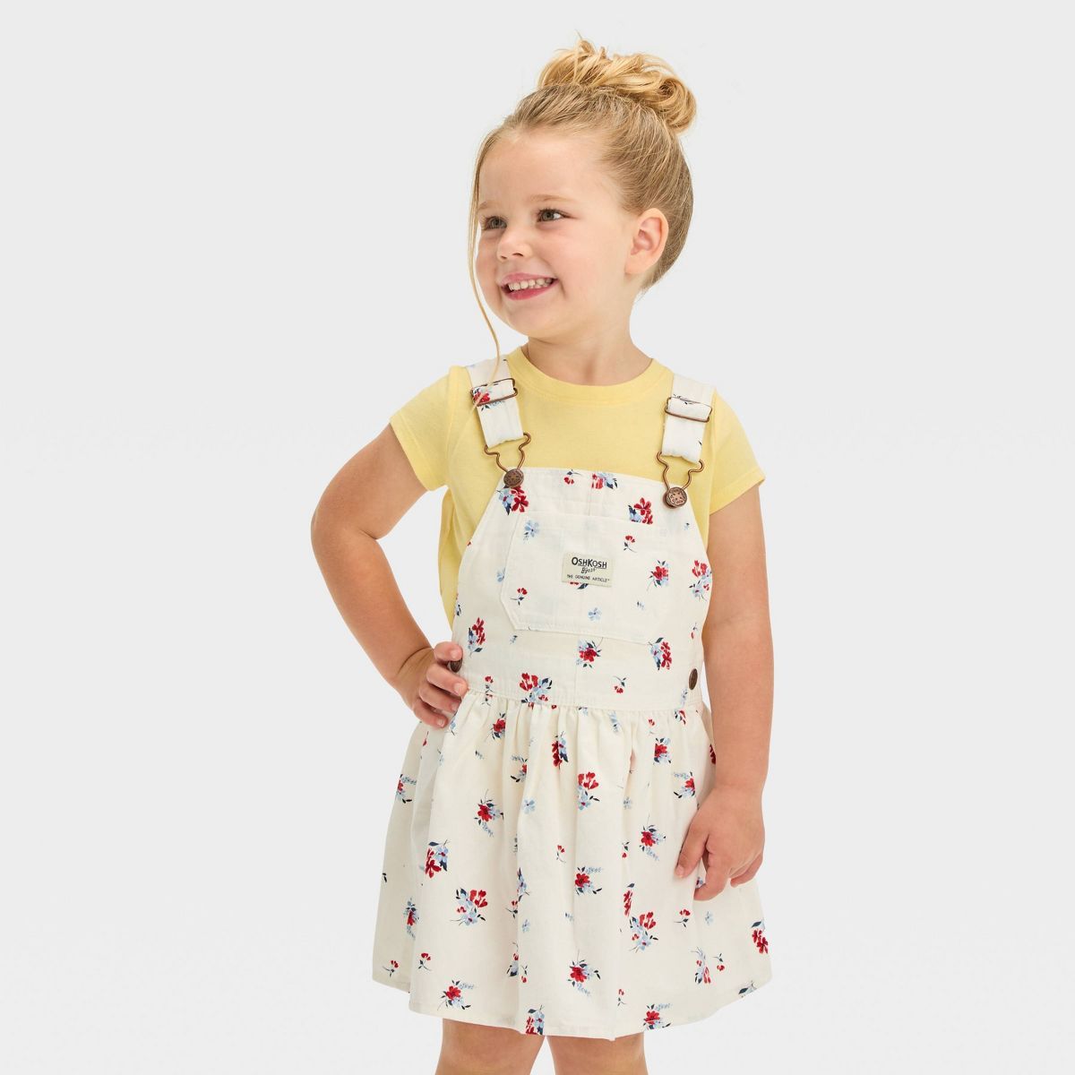 OshKosh B'gosh Toddler Girls' Floral Skirtall - White/Red | Target