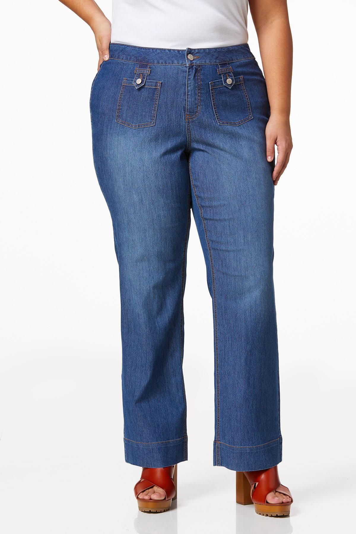 Plus Size Patch Pocket Trouser Jeans | Cato Fashions