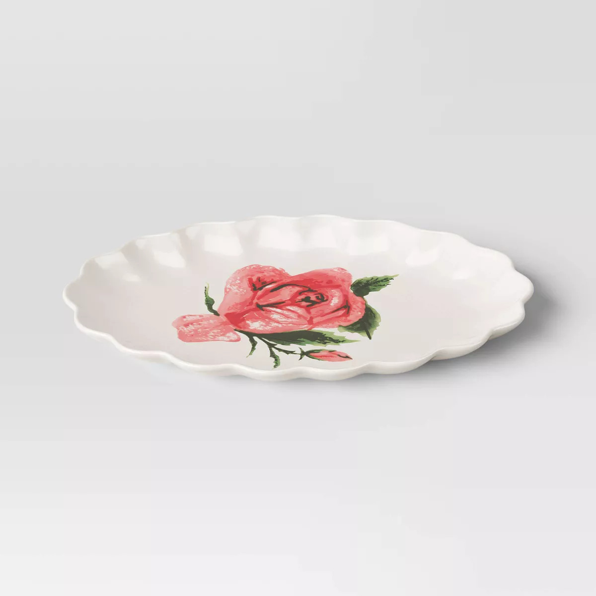 12.75" Stoneware Rose Serve Platter - Threshold™ | Target