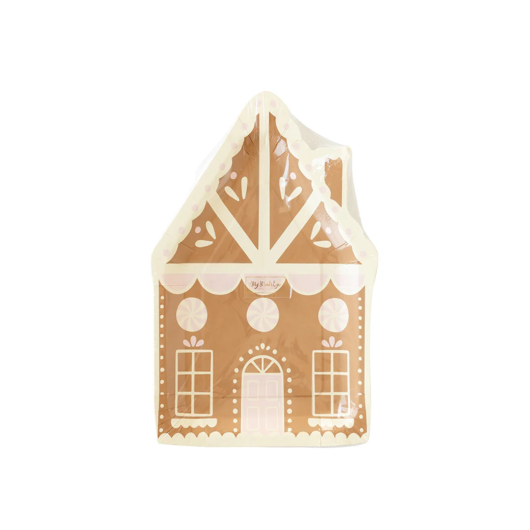 Gingerbread House Shaped Paper Plate | My Mind's Eye