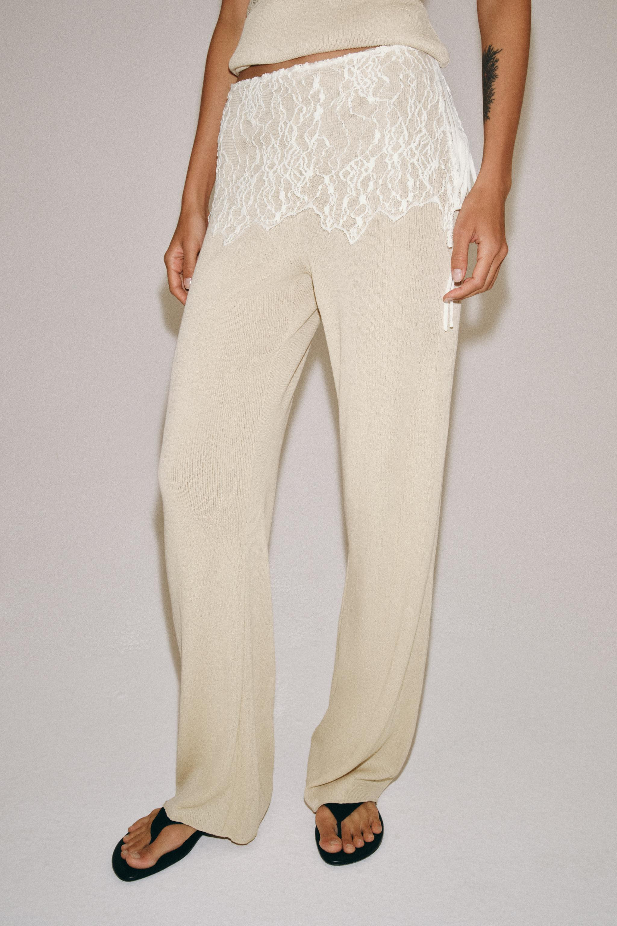 LACE RIB TROUSERS | Zara UK