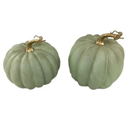 Way To Celebrate Set of 2 Harvest Blue Pumpkin 7.4 in & 8.5 in | Walmart (US)
