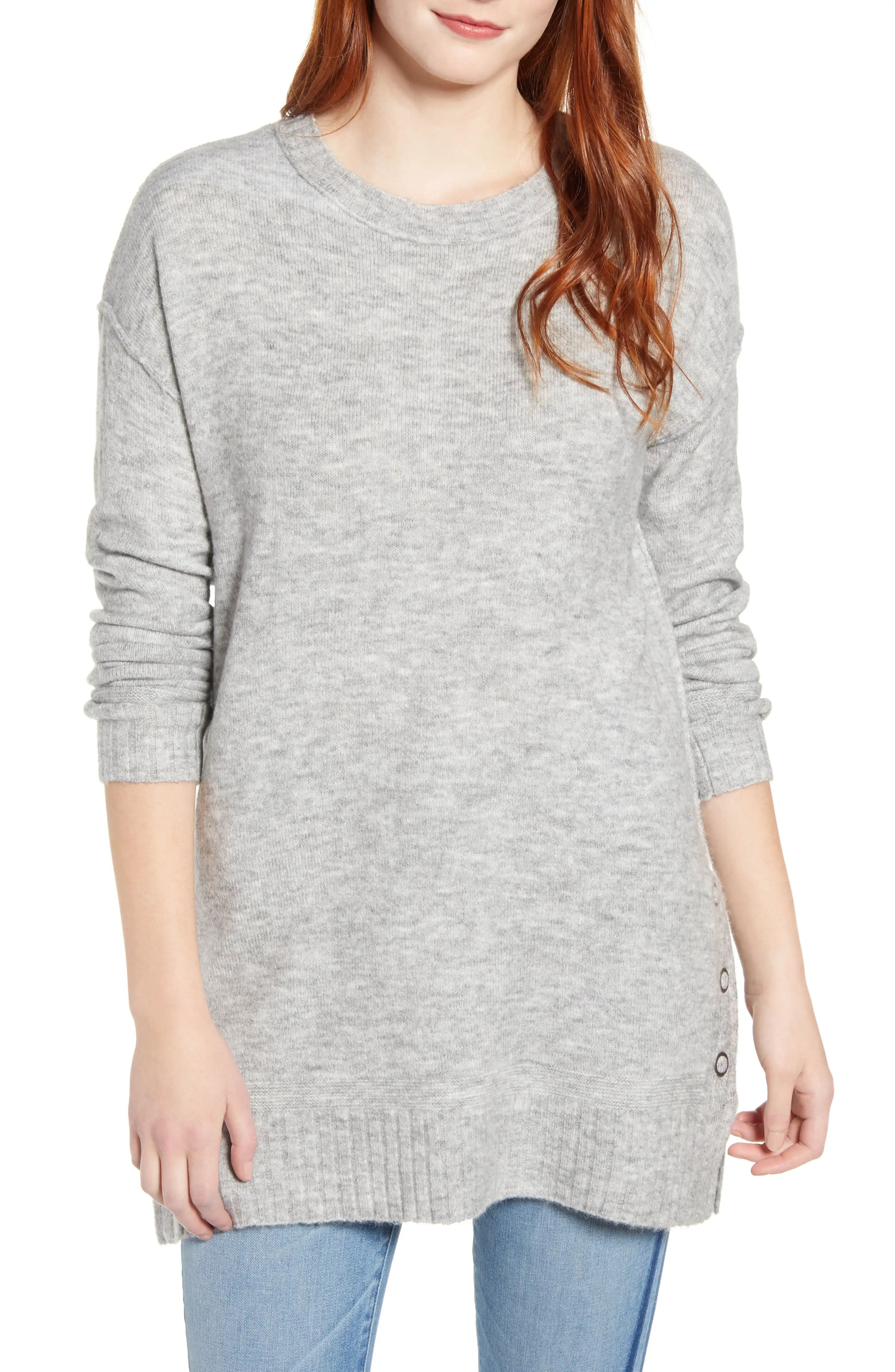 Side Snap Tunic Sweater | Nordstrom