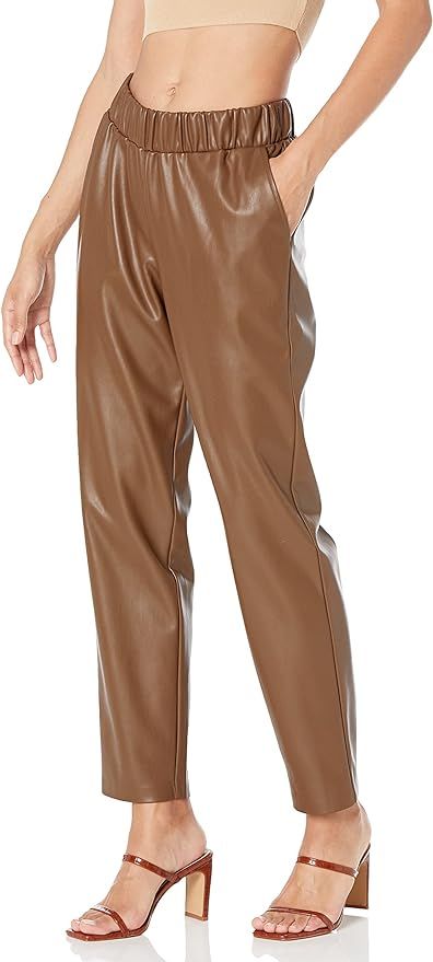 The Drop Women's @Lisadnyc Vegan Leather Pull-On Jogger | Amazon (US)