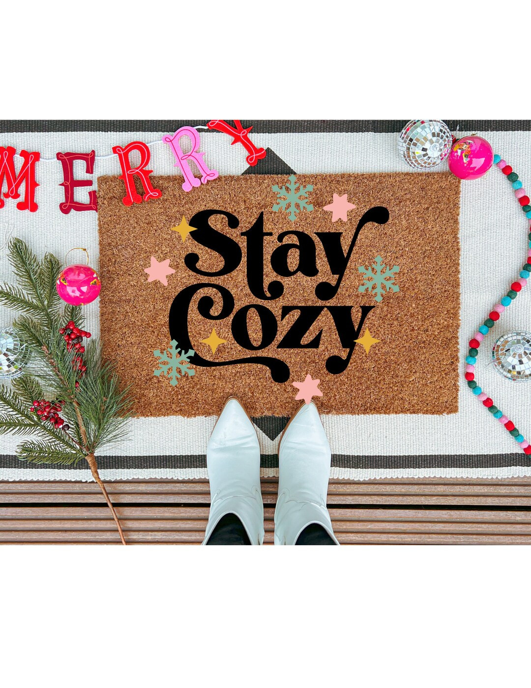 cozy christmas Doormat | Etsy (US)