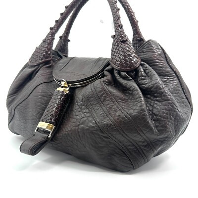 Fendi Spy Bag Zucca Pattern Leather Handbag Authentic  | eBay | eBay US