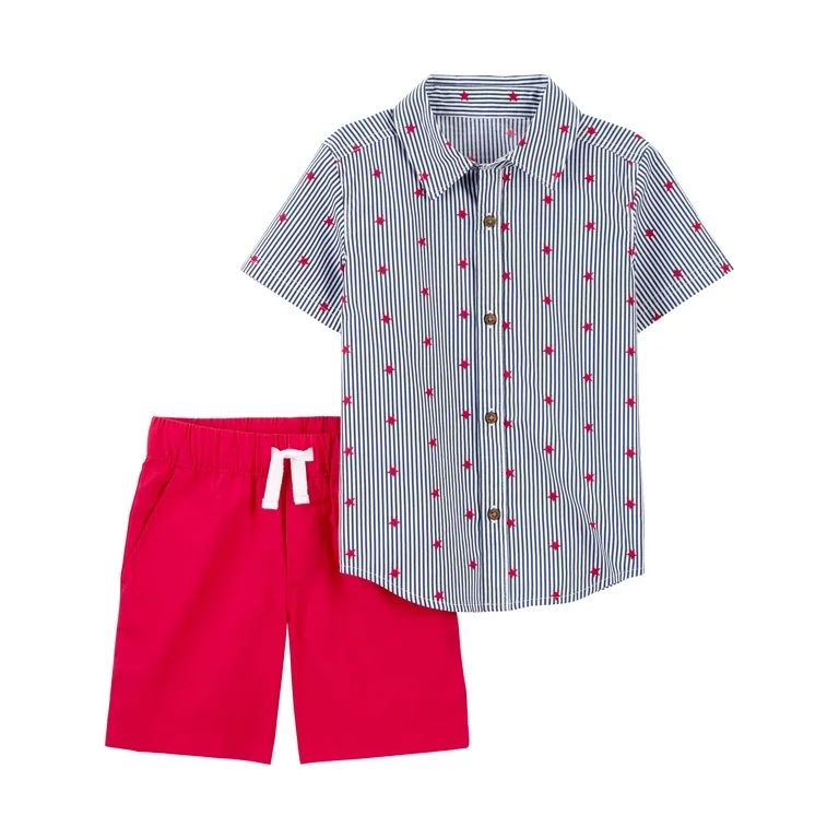 Carter's Child of Mine Toddler Boy Patriotic Outfit Short Set, 2-Piece, Sizes 12M-5T | Walmart (US)