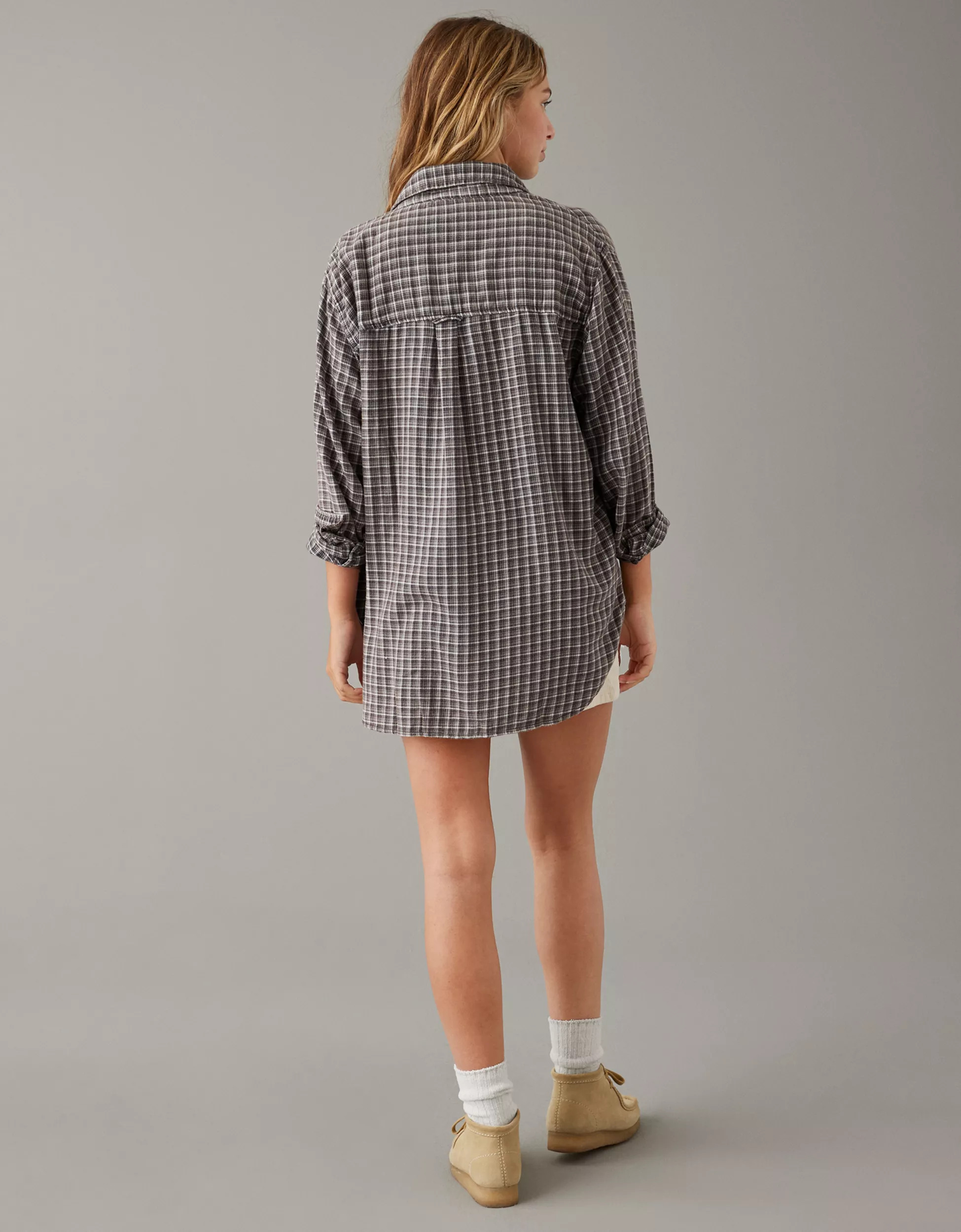 AE Oversized Plaid Flannel Shirt | American Eagle Outfitters (US & CA)