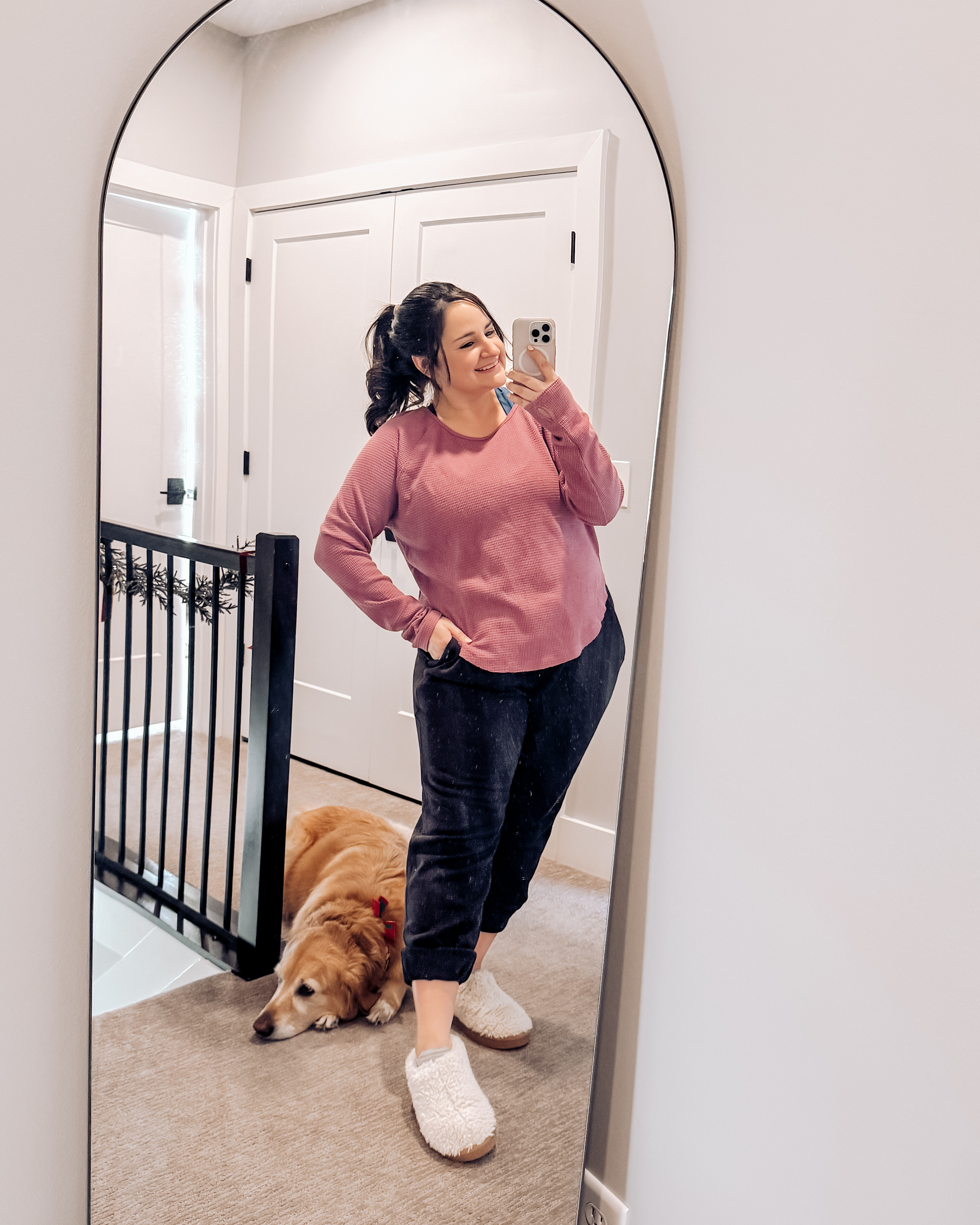 A comfy cozy outfit in black joggers and a Henley top! 🖤

Loving these black joggers, wearing a size large. 

My white sneakers are so comfy and a great running shoe!

Leggings outfit, target outfit, black joggers, curvy outfit, midsize, size 14, comfy outfit, athleisure, waffle knit, purple shirt, target find, workout outfit, sweatpantss

#LTKMidsize #LTKPlusSize #LTKActive