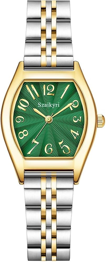 Barrel-Shaped Watch for Women with Easy Read Arabic Numerals Ladies Dress Watch | Amazon (US)
