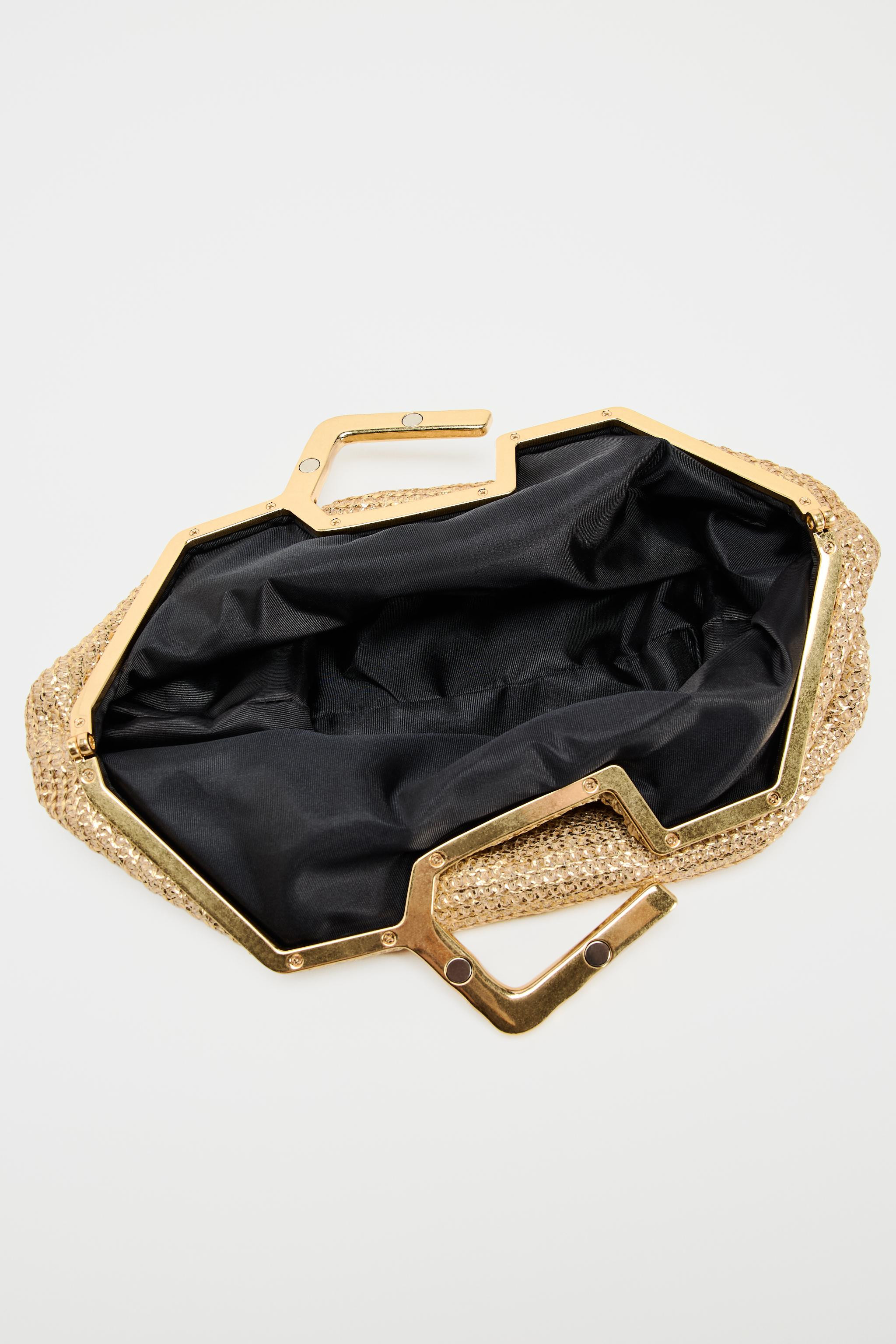 GOLD-TONE METAL HANDLE BAG | Zara UK