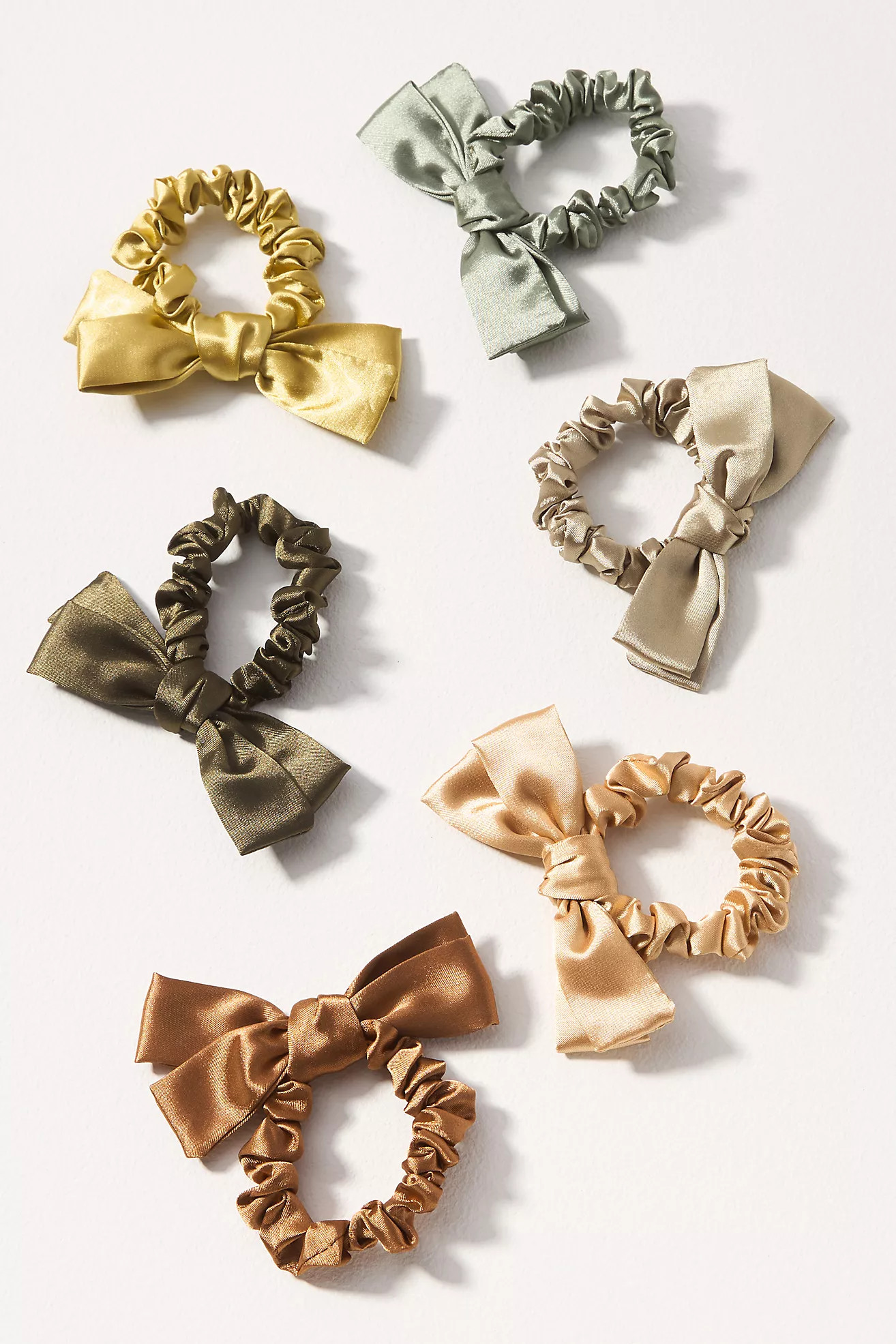 Satin Bow Hair Ties, Set of 6 | Anthropologie (US)