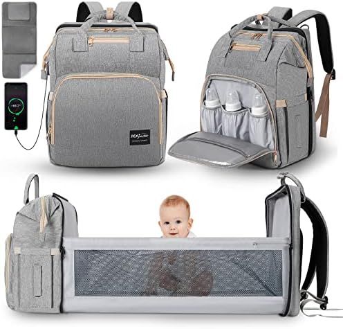 Amazon.com: Diaper Bag Backpack with Changing Station, DerJunstar Baby Diaper Bags for Baby Boy &... | Amazon (US)