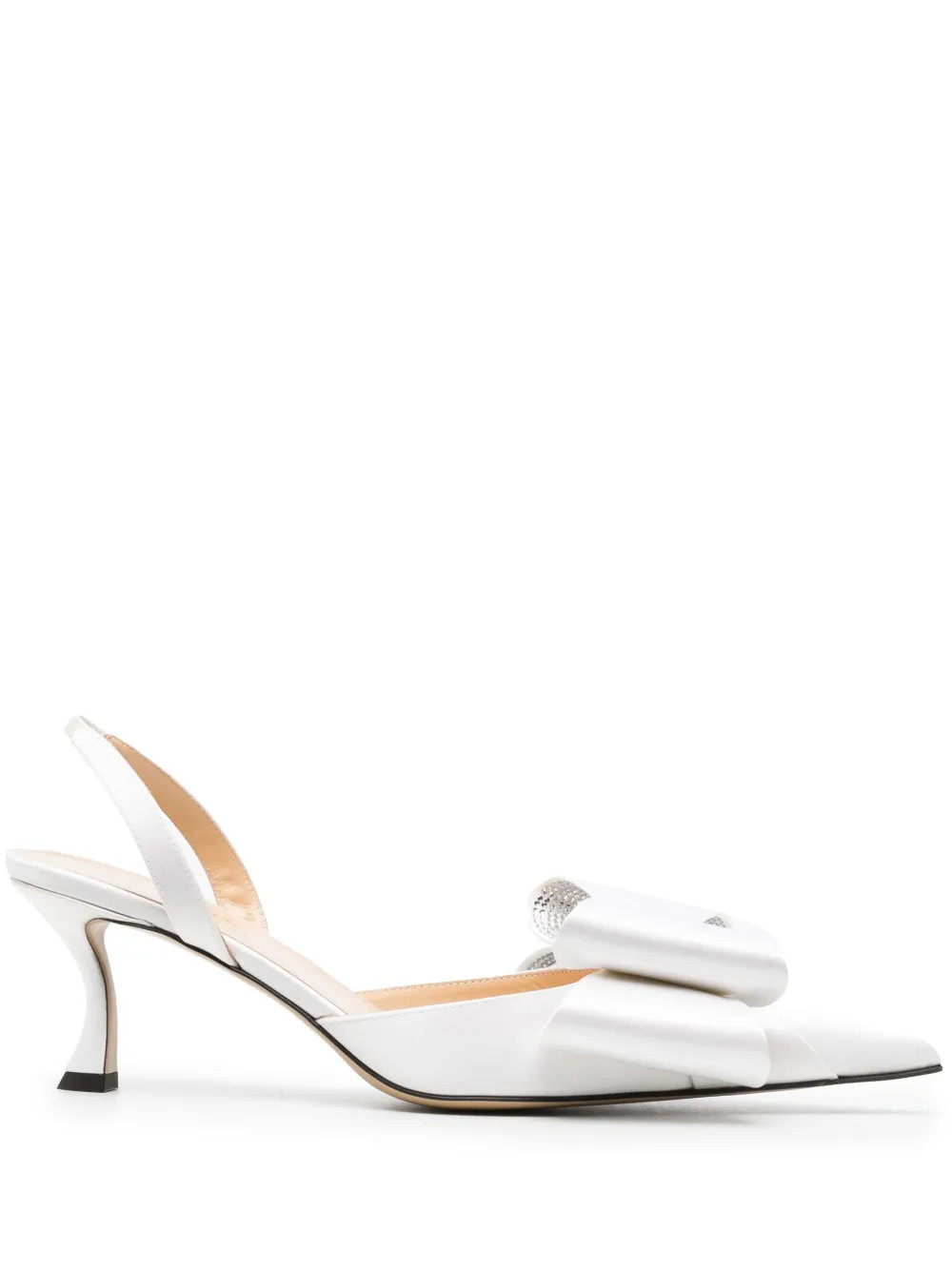 MACH & MACH Le Cadeau 65mm Satin Slingback Pumps - Farfetch | Farfetch Global