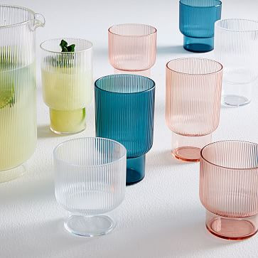 Fluted Acrylic Glassware | West Elm (US)