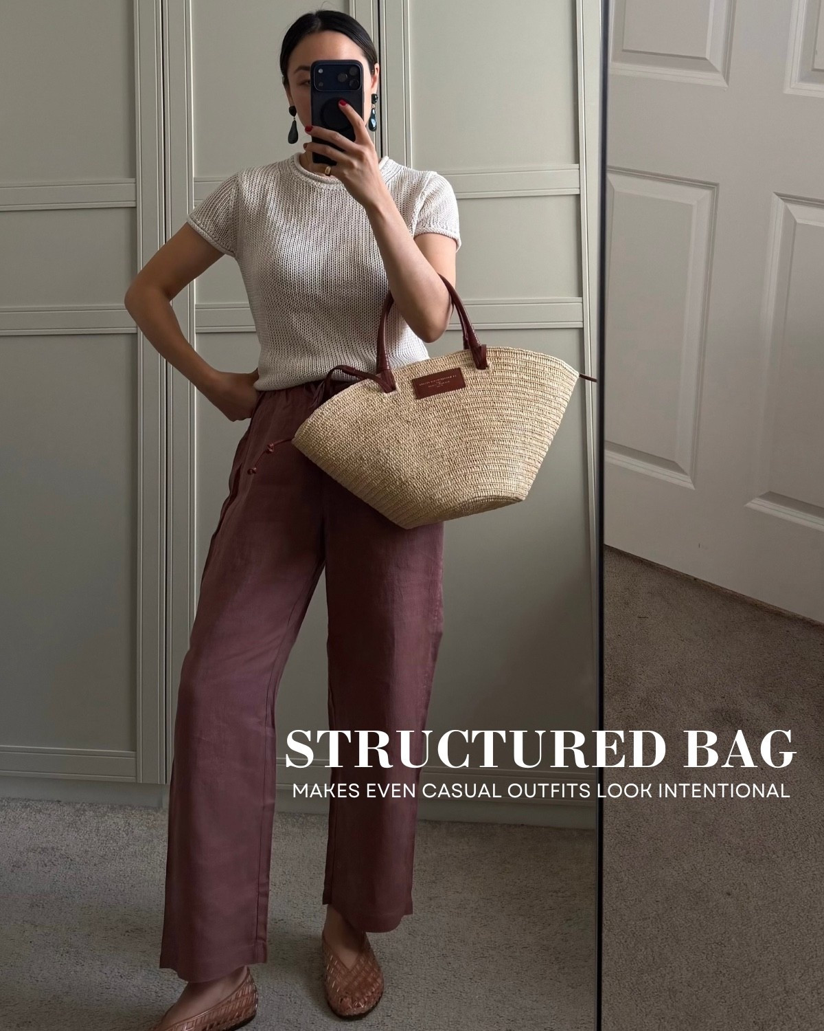 structured bags i recommend

sezane tote -- pictured, comes with an inner fabric bag to securely store your items, has two different strap lengths 

linked to other structured bags i own  

 #LTKSeasonal