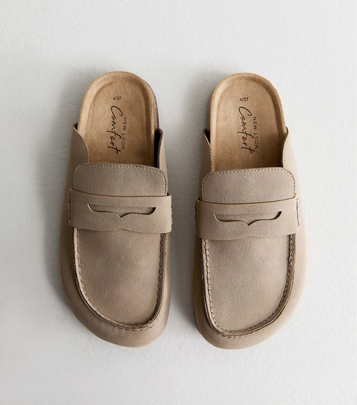 Camel Faux Suede Flat Loafer Mules | New Look | New Look (UK)