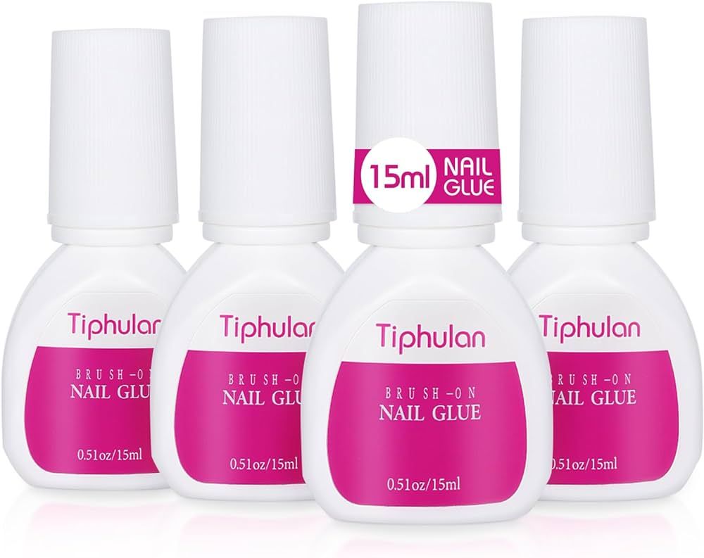 60ml 2.11Oz Nail Glue for Press On Nails, Acrylic Nails, Nail Tips - Brush On Nail Glue Easy Appl... | Amazon (US)