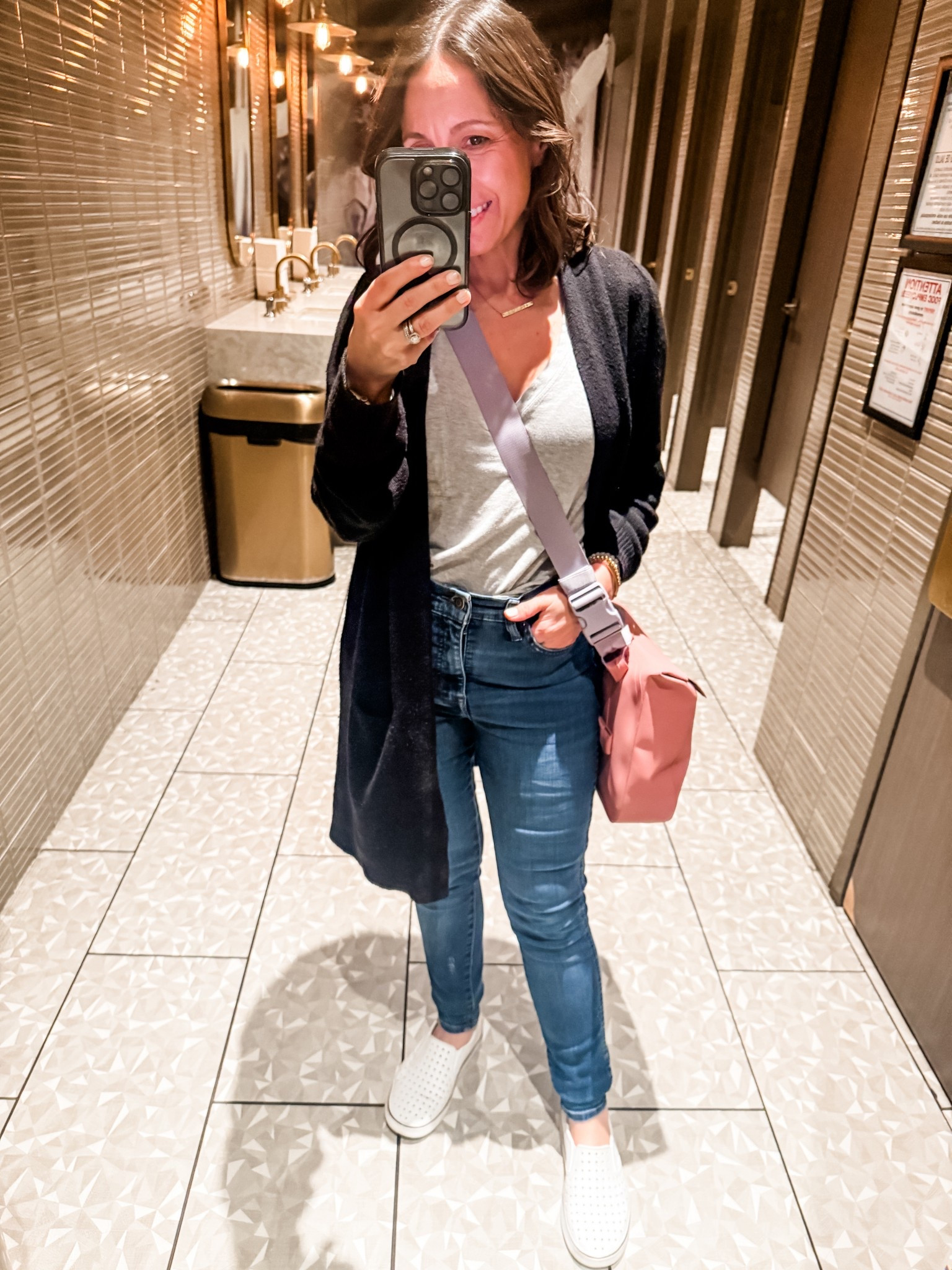 Movie with the kids outfit. 
Black cardigan because it’s comfy. 
Grey v-neck t-shirt
Levi’s 311 jeans 
White Native water shoes. 
Yeti 3L Sidekick. I love that it comes in various sizes and is water proof. 
Petite Style 
Petite Outfit 
Casual Outfit

#LTKPetite #LTKootd #LTKOver40