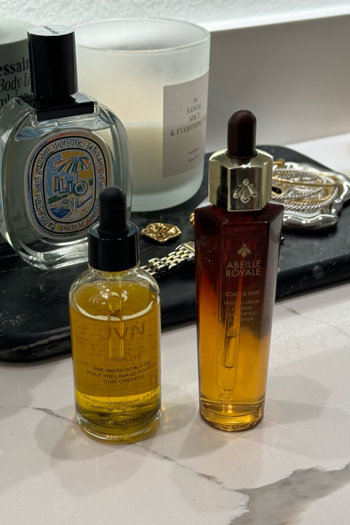 I apply in my hair before I wash my hair that day 