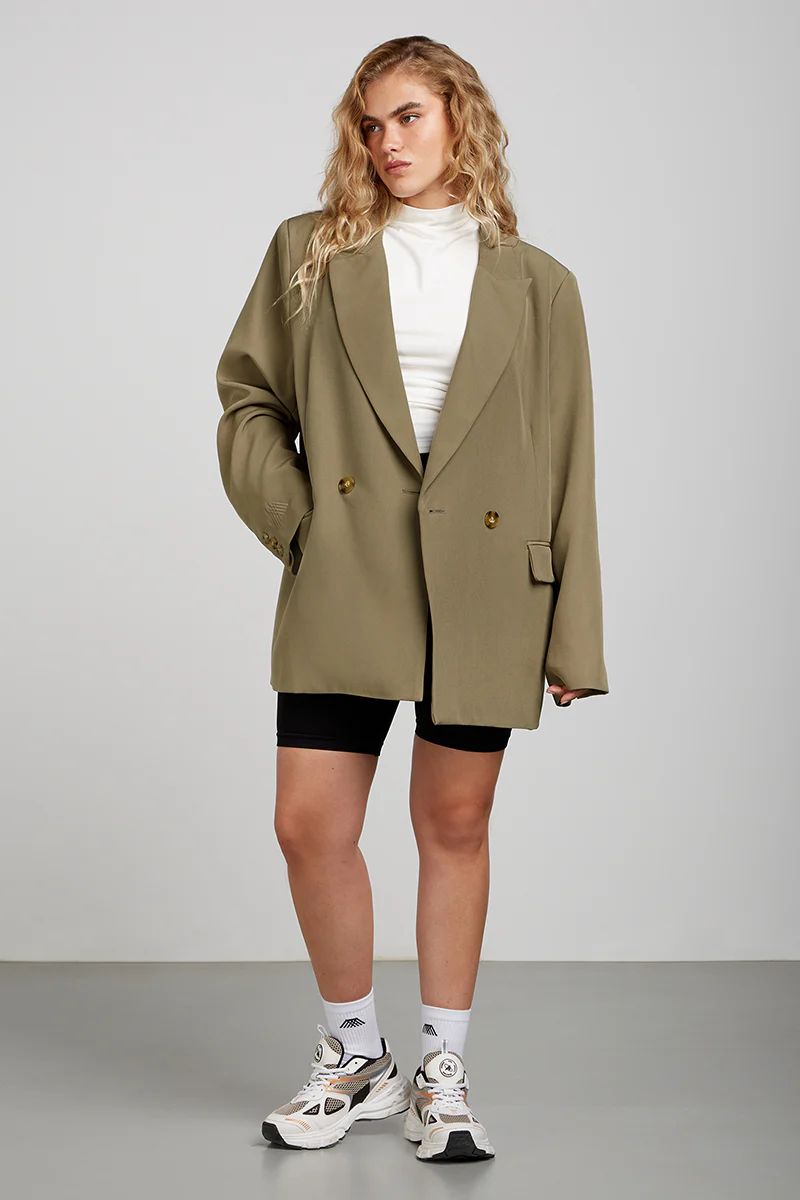 EVE Structured Oversized Blazer Olive | 4tharq 