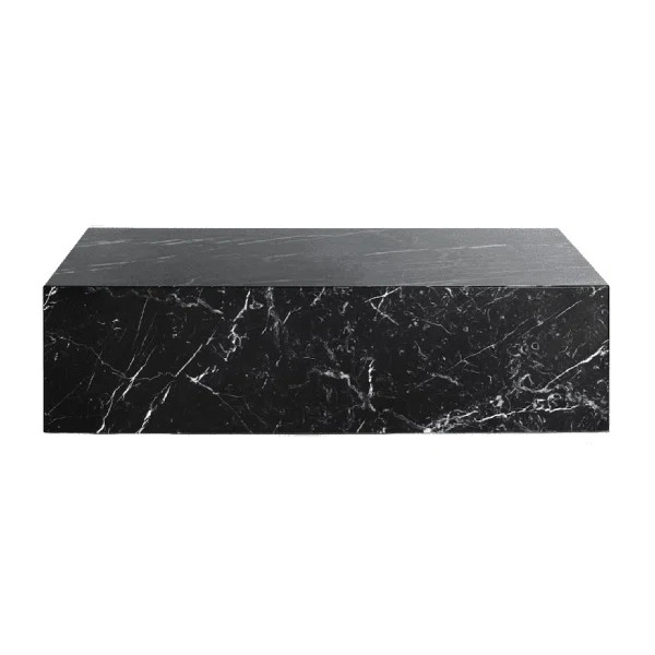 Genuine Marble Block Coffee Table - Black Marble | Wayfair North America