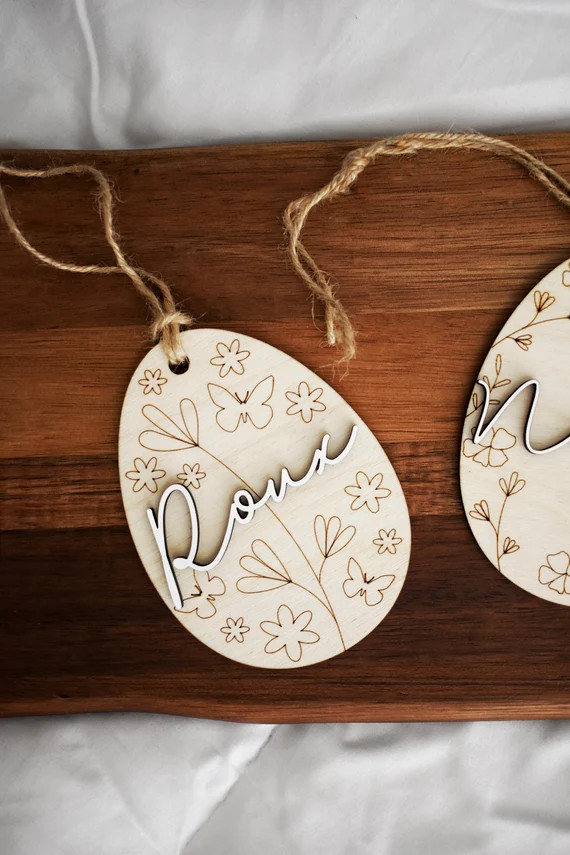 Personalized Easter Basket Name Tags  Boho Easter Basket Tags | Etsy | Etsy (US)
