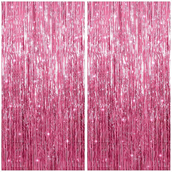 KatchOn, Pink Streamers for Pink Party Decorations - XtraLarge 3.2x8 Feet, Pack of 2 | Pink Backd... | Amazon (US)