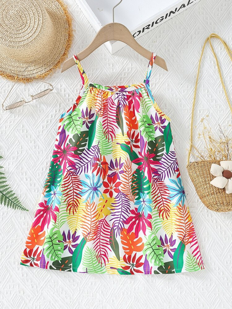 Toddler Girls Tropical Print Cami Dress | SHEIN