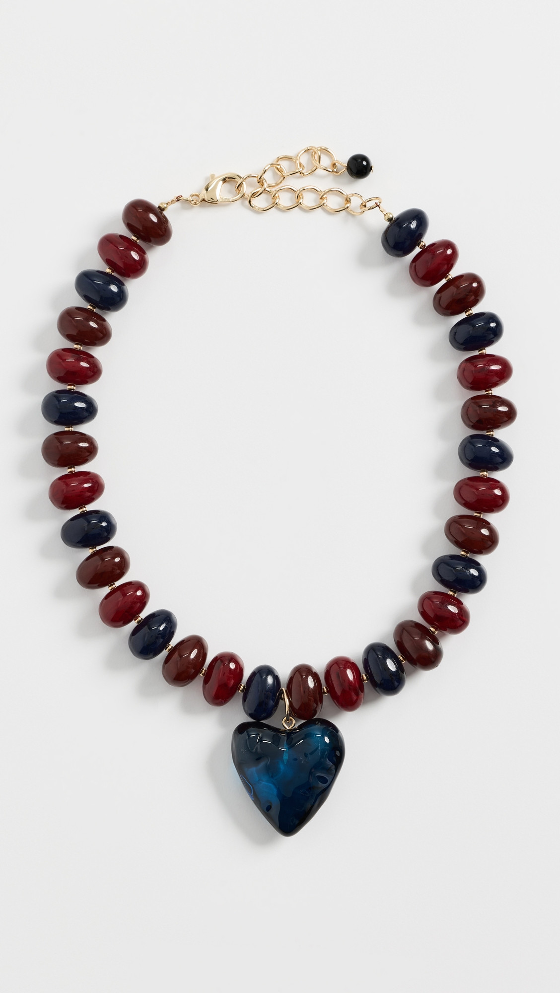 By Adina Eden Heart Beaded Necklace Mutli One Size | Shopbop