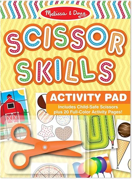 Melissa & Doug Scissor Skills Activity Book With Pair of Child-Safe Scissors (20 Pages) | Amazon (US)