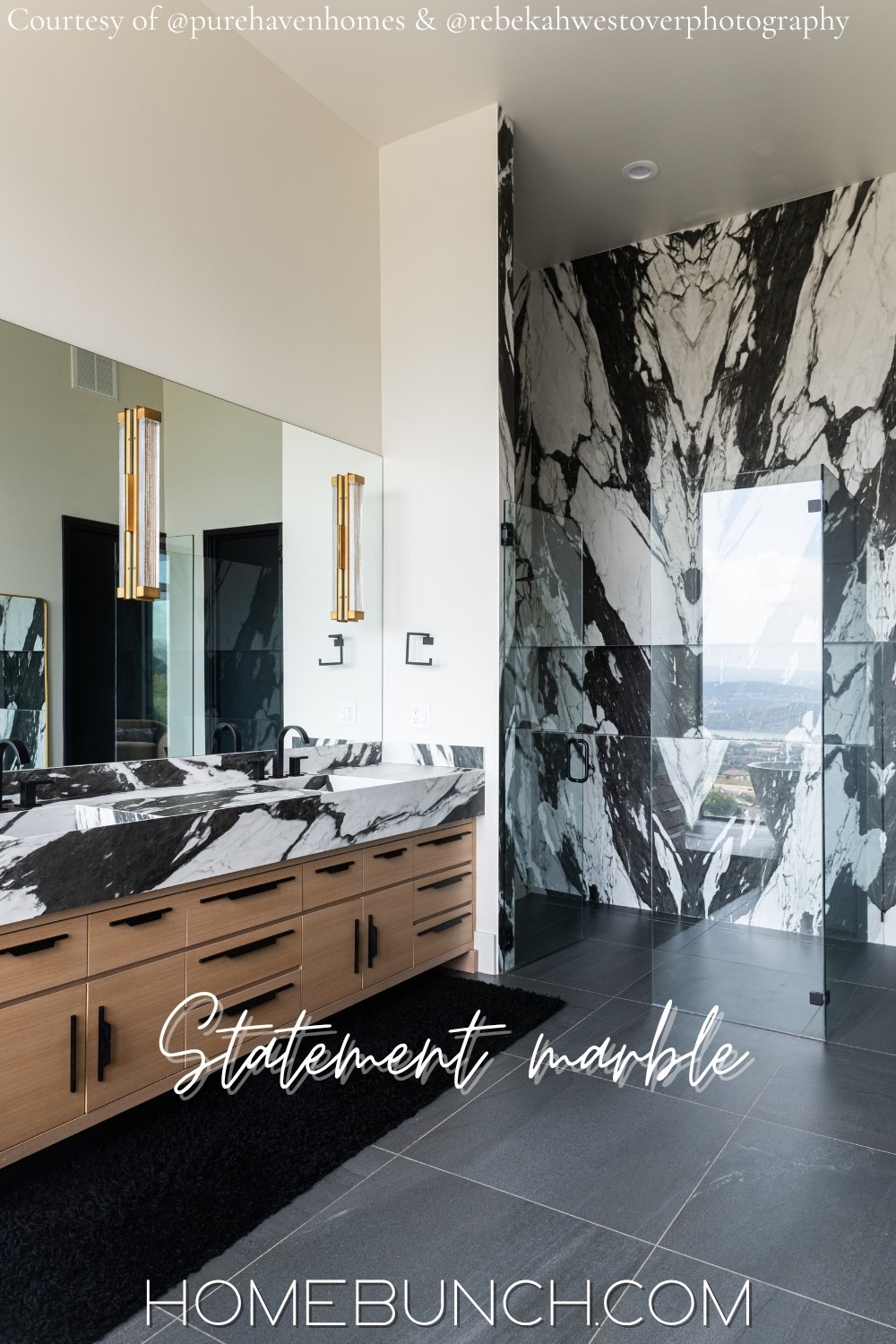 A shower that makes a statement 🤍

Bold marble adds texture and contrast while keeping the space elevated and timeless.

Shop similar finishes 👇



Builder: @purehavenhomes 

Photography: @rebekahwestoverphotography.

See the full house tour:
https://www.homebunch.com/utah-organic-modern-home/

#LTKHome #LTKmorningroutine #LTKmomlife