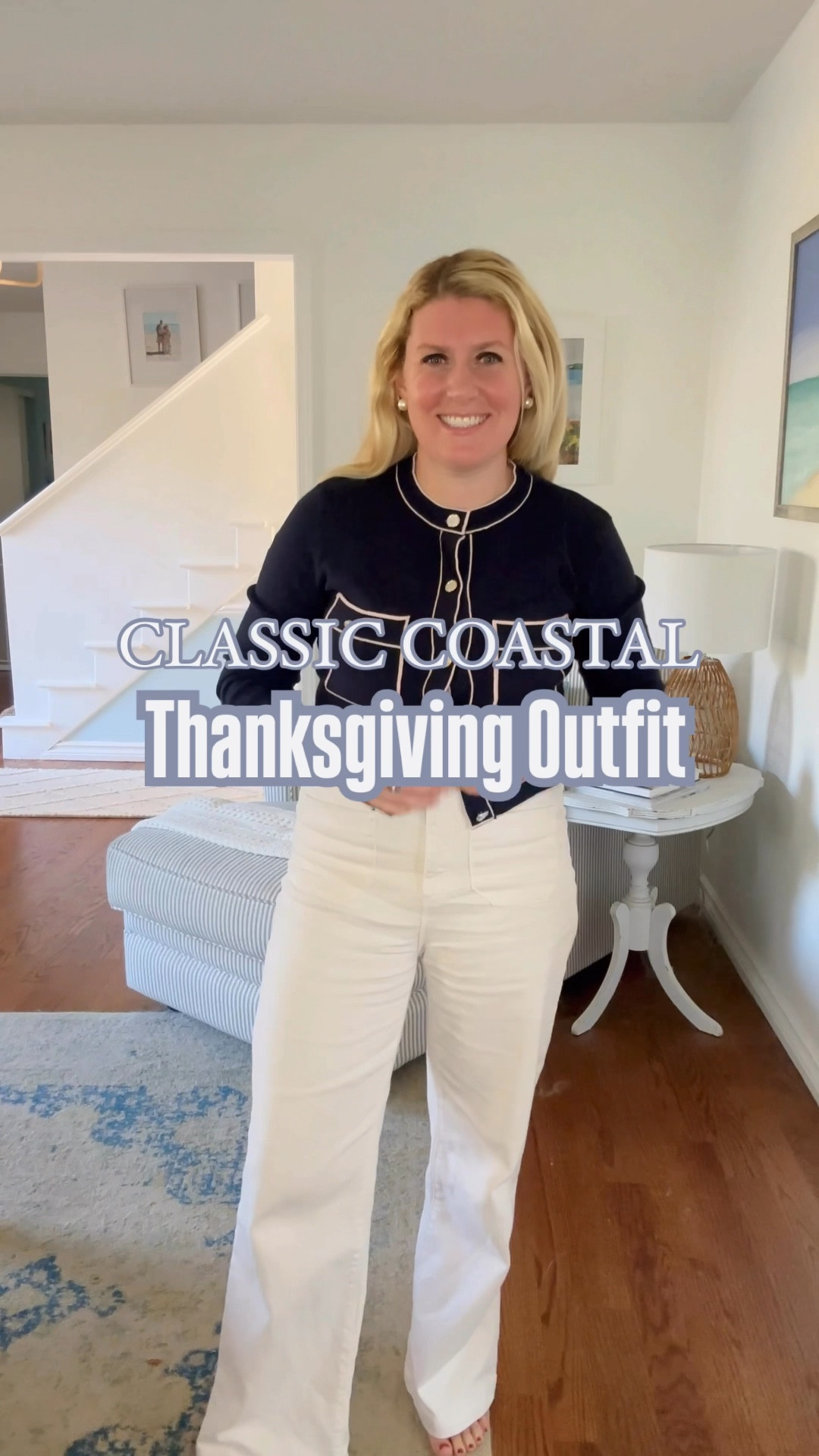 Can’t go wrong with a classic navy and white combo for Thanksgiving. 💙🤍 

I have to admit, I’m loving these wide leg jeans from @shop_avara! They are sooooo comfortable and I love the high waist. They are perfect with this little cropped cardigan (also from Avara! Size up though, it runs small!). Use code SOLT15 for 15% off! 

#avaraista #shopavara 

What I love: Thanksgiving outfit, navy cardigan, coastal style, wide denim, white denim, fall outfit, classic style, classic fashion, preppy, preppy style, preppy fashion, coastal living, coastal lifestyle, coastal blues, coastal life, Great Lakes, Great Lakes living, Lake Erie, Midwest, Ohio, coastal decor, coastal art, blue and white, grandmillennial style, timeless style

#LTKSeasonal #LTKFindsUnder100 #LTKHoliday