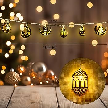 Dazzle Bright 20 LED Ramadan Star Moon String Lights, 10.5FT 8 Modes Eid Mubarak Fairy Lights for... | Amazon (US)