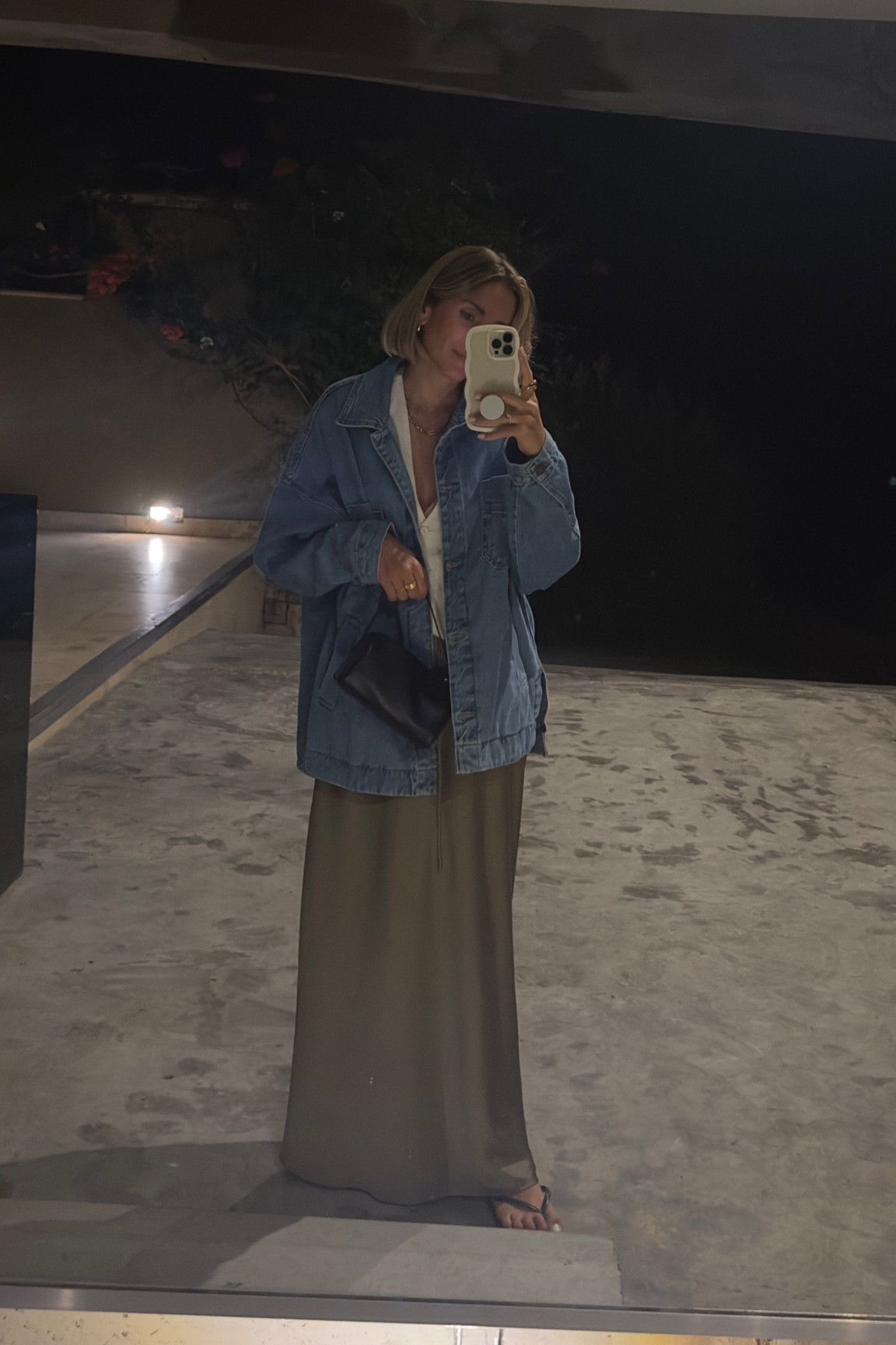 Denim jacket
Maxi skirt 
Waistcoat 

#LTKstyletip #LTKSeasonal #LTKeurope