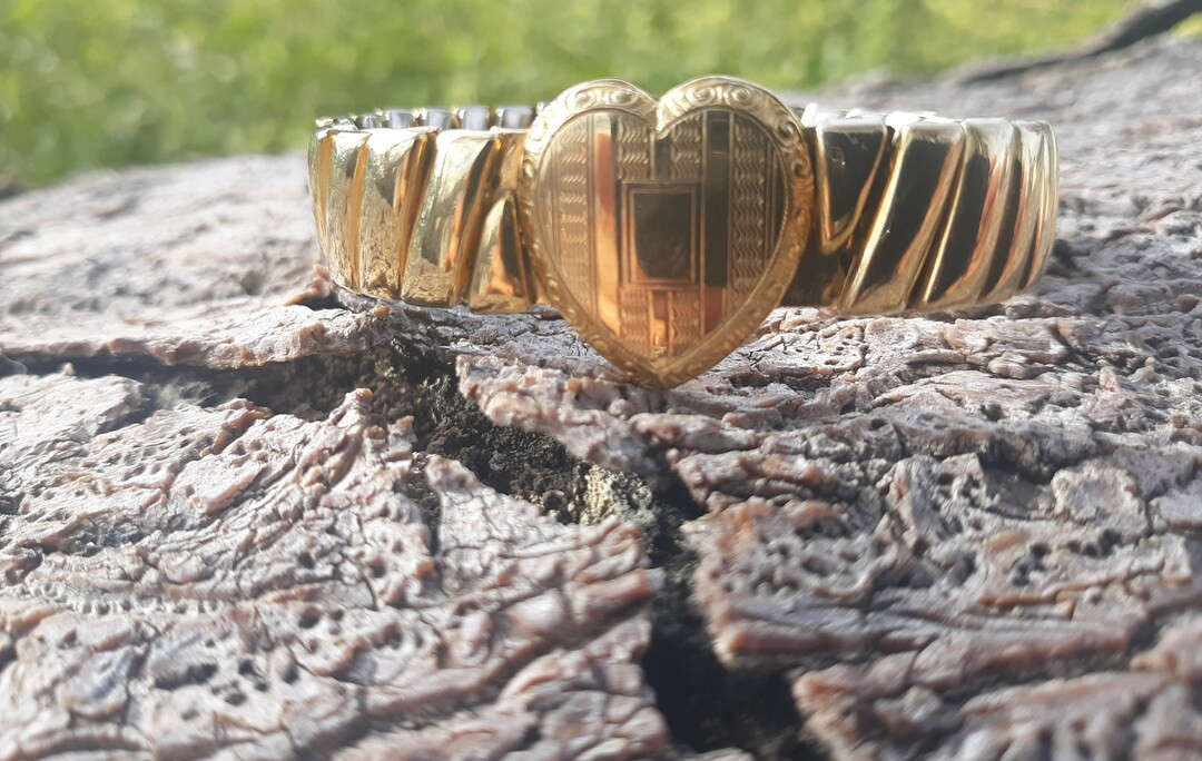 Antique 12K Gold Filled Sweetheart Expansion Bracelet, Ladifair - Etsy | Etsy (US)