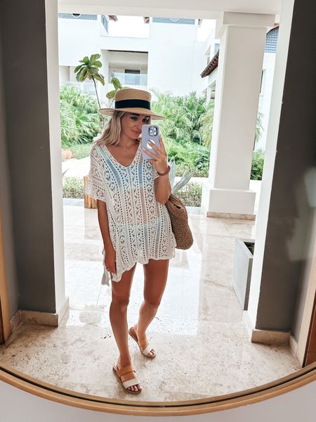 Vacation look. Swimsuit coverup and swimsuit linked and all tts 
Amazon swim
LTK travel
Beach vacay
Beach looks 

#LTKtravel #LTKunder50 #LTKswim