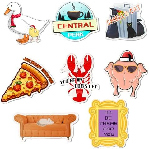 Friends Fridge Magnets for Friends TV Show, 8Pcs Acrylic Funny Magnets for Fridge, Refrigerator M... | Amazon (US)