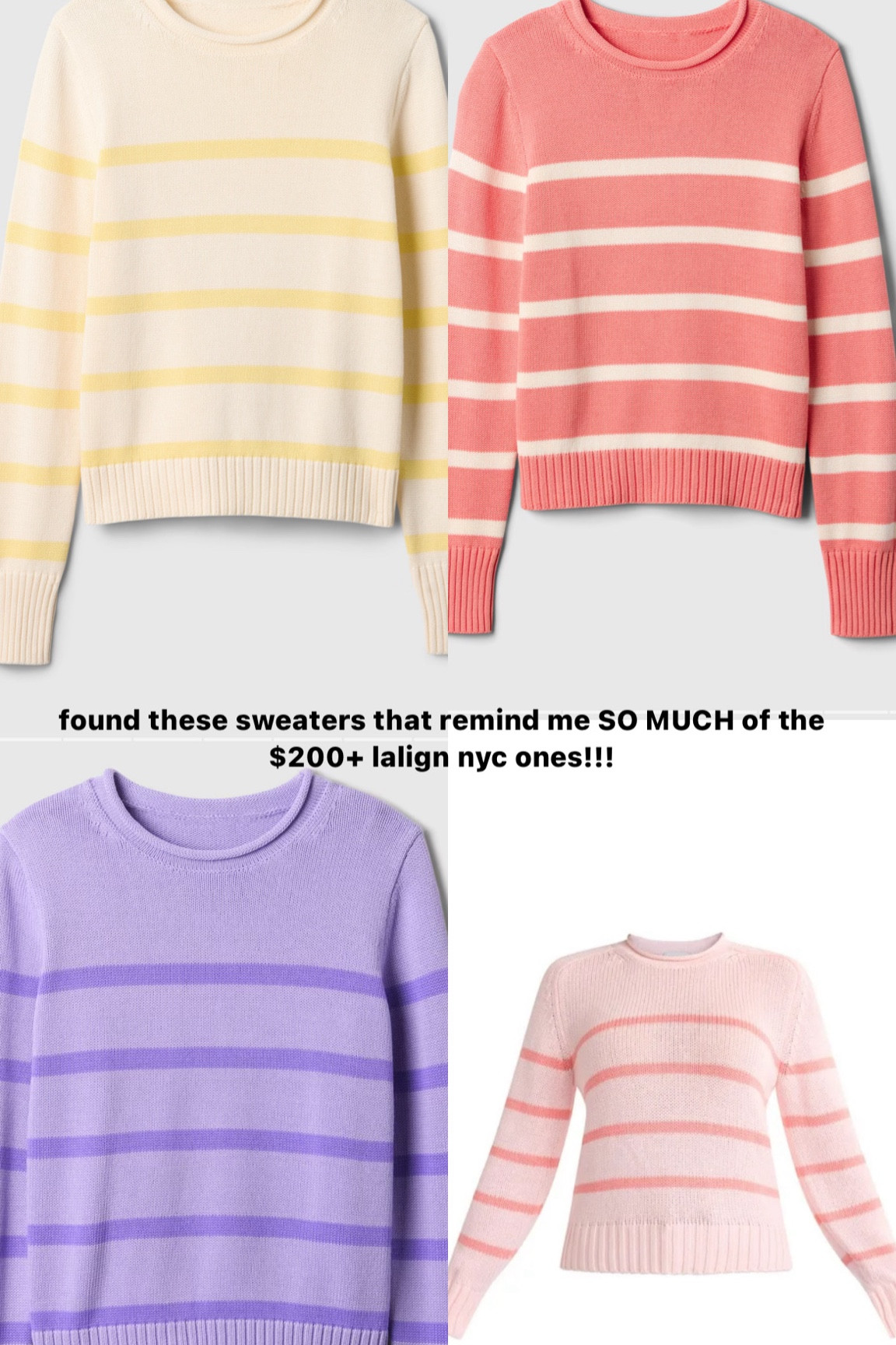 Love these classic striped sweaters!!! so similar to the lalign nyc ones for a fraction of the price!!  + endless color options!

#LTKFindsUnder50 #LTKSaleAlert #LTKStyleTip