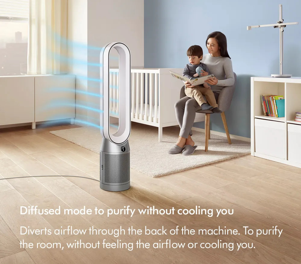 Cooling & Air Treatments | Purifier Cool Pc1 Purifying Fan (White/Nickel) | Dyson | Debenhams UK