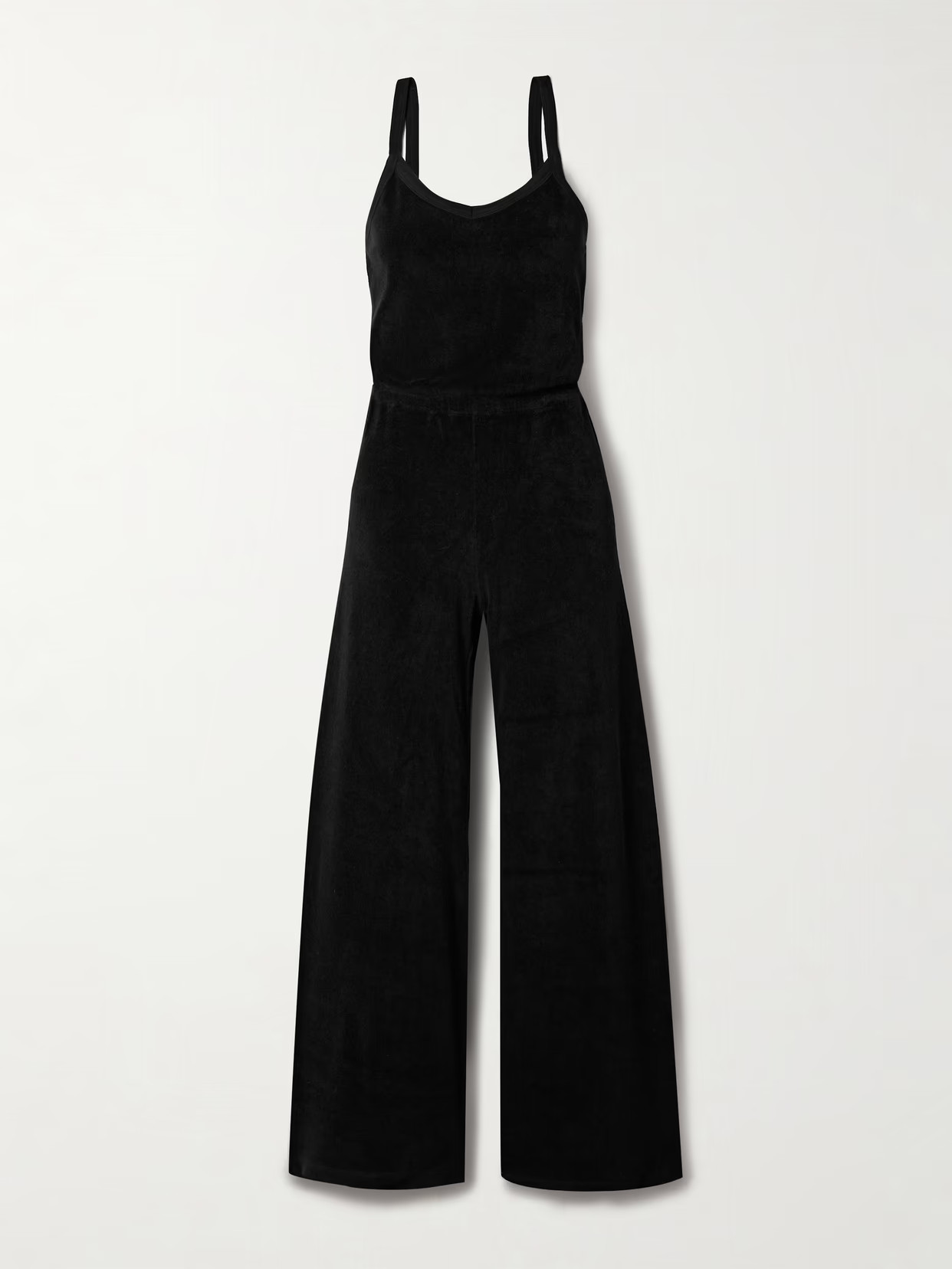 Suzie Kondi - Elma Cotton-blend Terry Jumpsuit - Black | NET-A-PORTER (US)