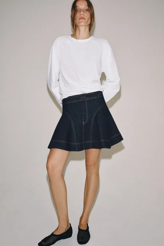 ZW COLLECTION DENIM SKIRT | Zara US