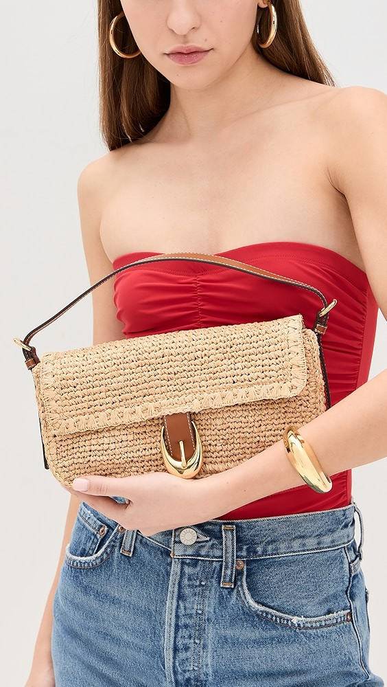 STAUD Harlow Raffia Shoulder Bag | Shopbop | Shopbop