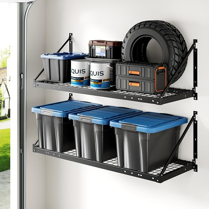 FLEXIMOUNTS 2-Pack 2x4ft Garage Wall Shelving - Heavy Duty Garage Storage Rack, 660lbs Load Capac... | Amazon (US)