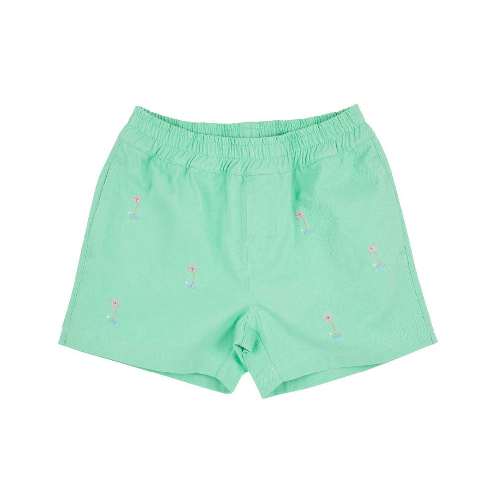 Critter Sheffield Shorts - Grace Bay Green with Golf Embroidery | The Beaufort Bonnet Company
