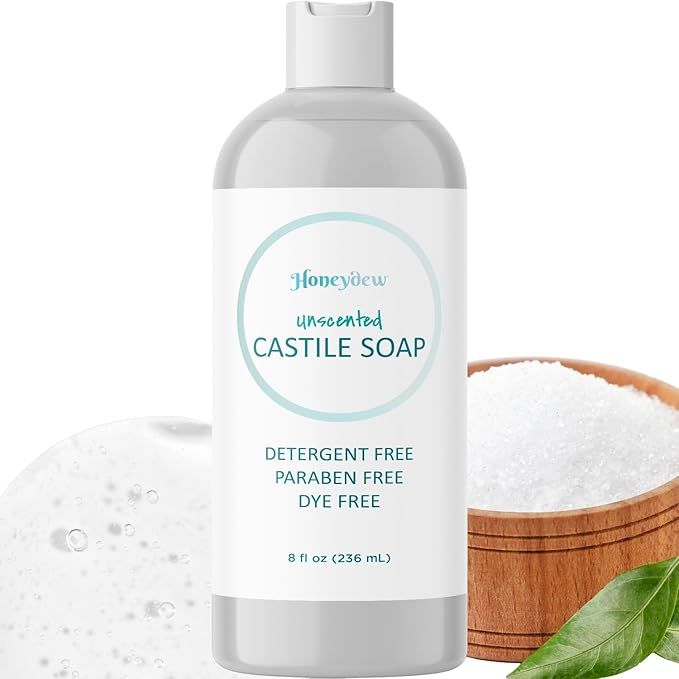 Castile Soap Liquid Unscented Cleanser - Liquid Castile Soap for Dry Sensitive Skin Care Routine ... | Amazon (US)
