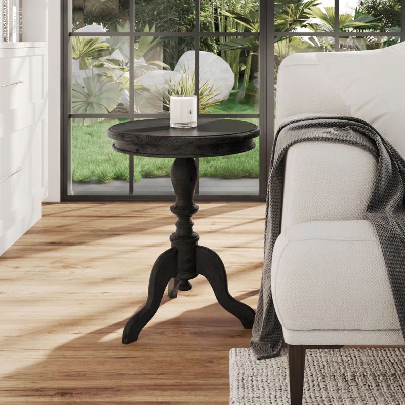 Hannelore Solid Wood Pedestal End Table | Wayfair North America