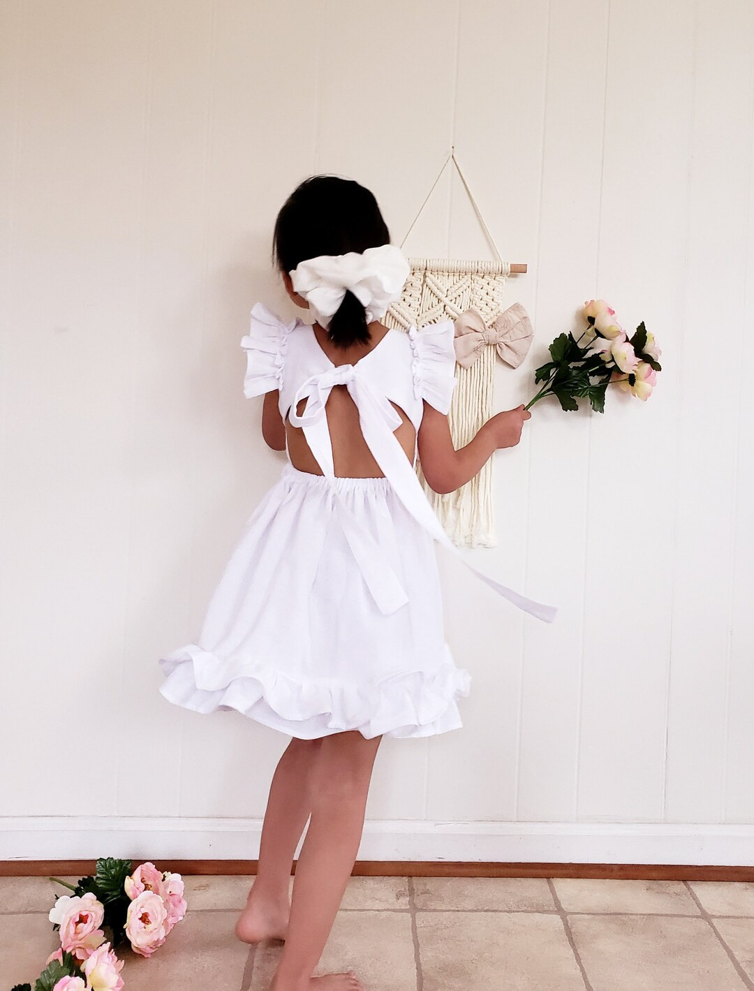 Flower Girl White Dress White Dress for Girls  Flower Girl - Etsy | Etsy (US)