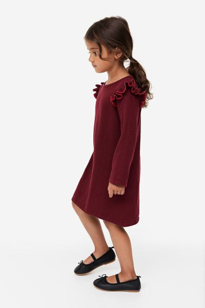 Fine-knit Dress - Dark dusty green - Kids | H&M US | H&M (US + CA)